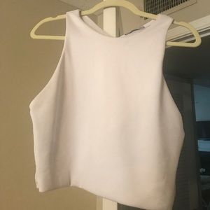 White Zara crop top